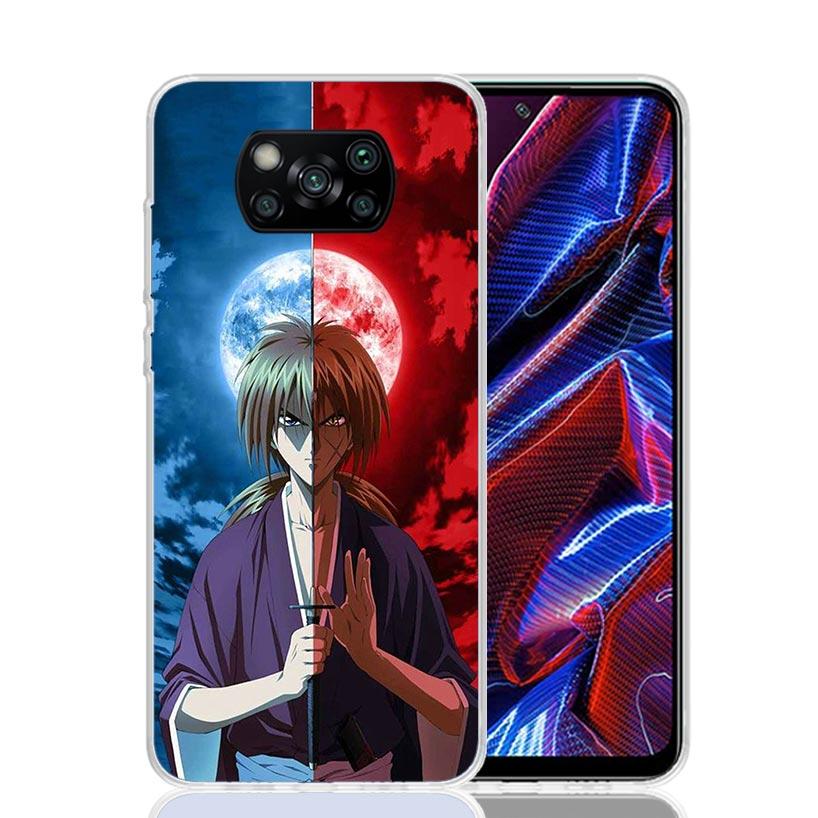 Rurouni Kenshin Anime Phone Case For Xiaomi Poco F7 Ultra X7 X6 Pro X5 Redmi 15 15C 13 13C 12 12C 10 10A 10C 9 9A 9C 9T Shell Po