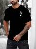 Summer Unisexs 100 Cotton Casual Fashion Poker Card A Pattern Printed Loose Round Neck Short Sleeve Tshirt Top