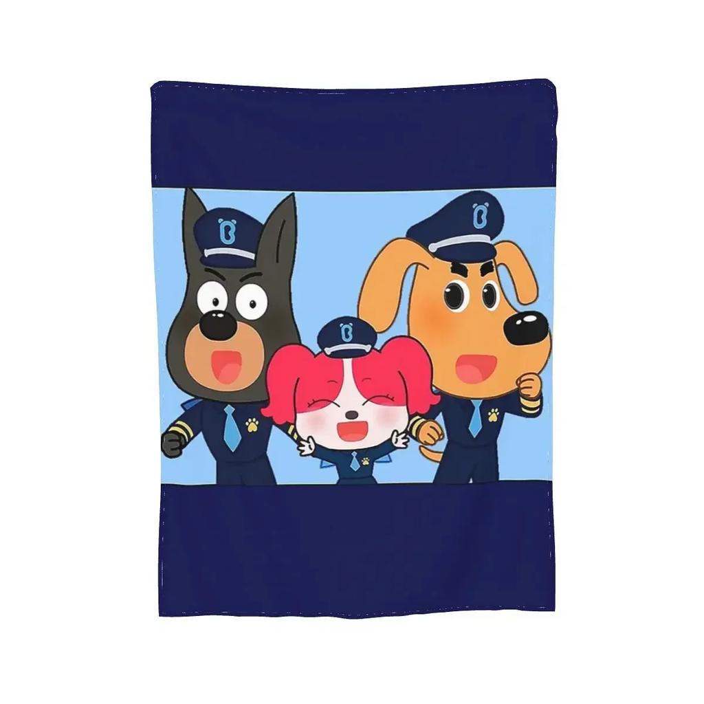 Sheriff Labrador Blanket Soft Warm Flannel Throw Blanket Plush for Bed Living Room Picnic Travel Home Couch