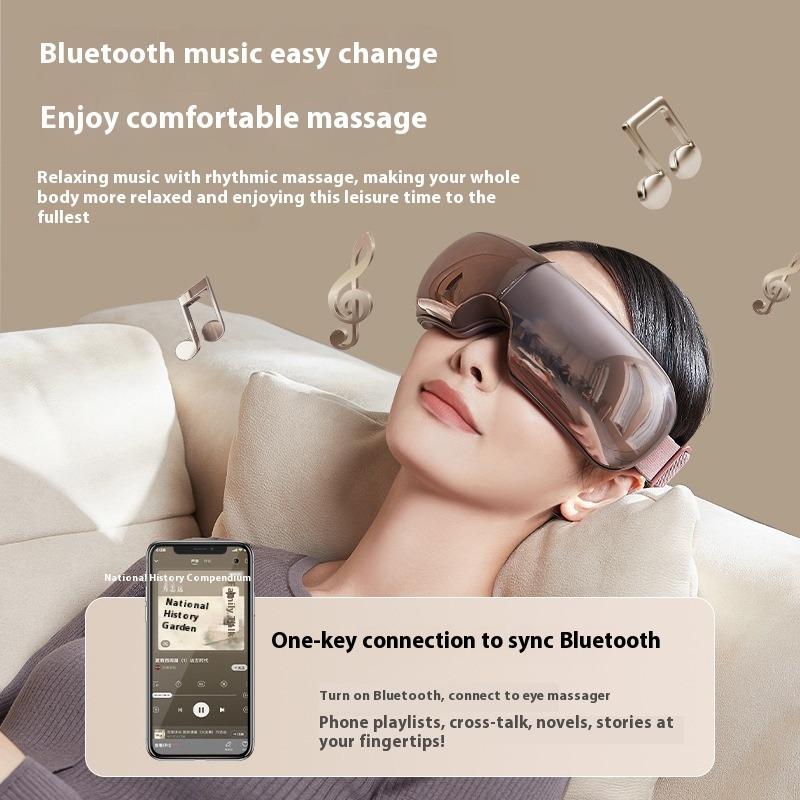 Multifunctional Eye Massager, Airbag Massage, Hot Compress, Eye Mask, Bluetooth Intelligent Voice Home Visualization Eye Protection Device