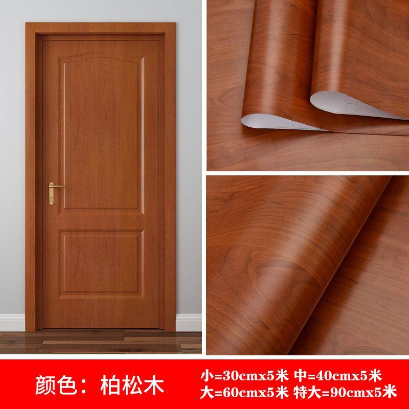 Selbstklebende Holzmaserung Tapete Tür Möbel Kleiderschrank Schrank Renovierungsaufkleber Wasserdicht Heimdekor Abziehen und Aufkleben PVC