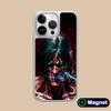 Custodia Cellulare Magsafe Placcata Argento AOT Eren Yeager per iPhone 17 16 15 14 13 12 11 Air Pro Max Plus Copertura Colorata