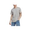 Adidas Solid Color Crew Neck Pullover Straight Casual Sports Short Sleeve T-Shirt Men Tops Medium-Grey-Heather IC9789