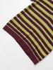 Spring 2025 Women's Striped Polo Collar Short Sleeve Top - European & American Style Fashion.