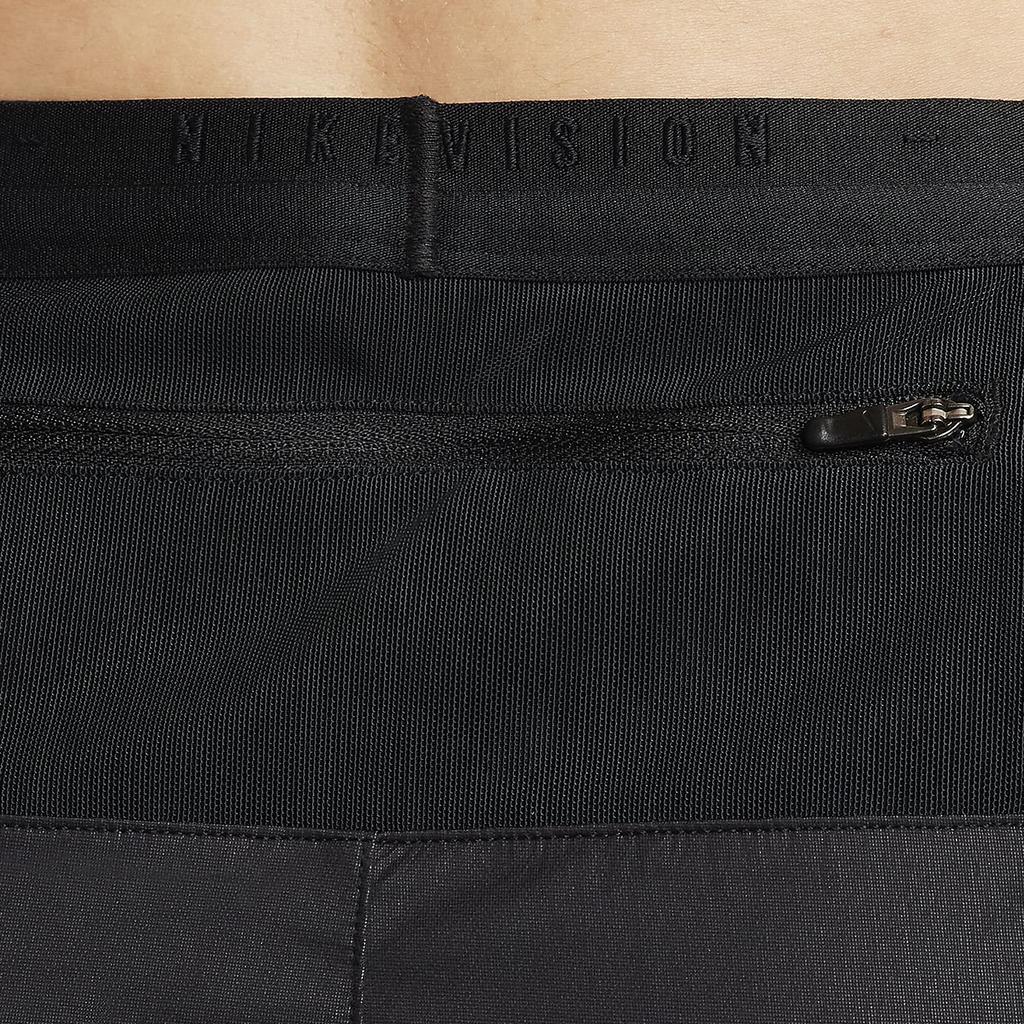 Nike Running Division Phenom Solid Color Logo Reflective Design Tapered Knit Pants Men Bottoms Black FB8542-010