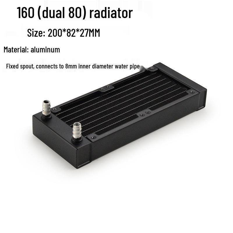 80-Row Pure Aluminum Water Cooling Radiator for ITX Cases and Mini Electric Motorcycles
