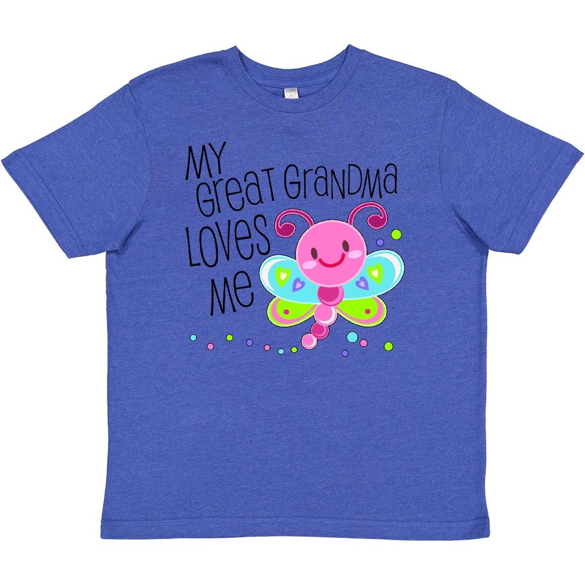 Inktastic My Great Grandma Loves Me- Cute Dragonfly Youth T-Shirt Family Bug Fun 120