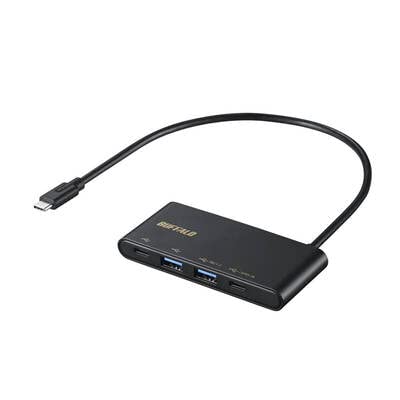 

BUFFALO USB Bus Powered 4 Port PD Compatible Hub Black BSH4U500C1PBK 3.2 (Gen 2)