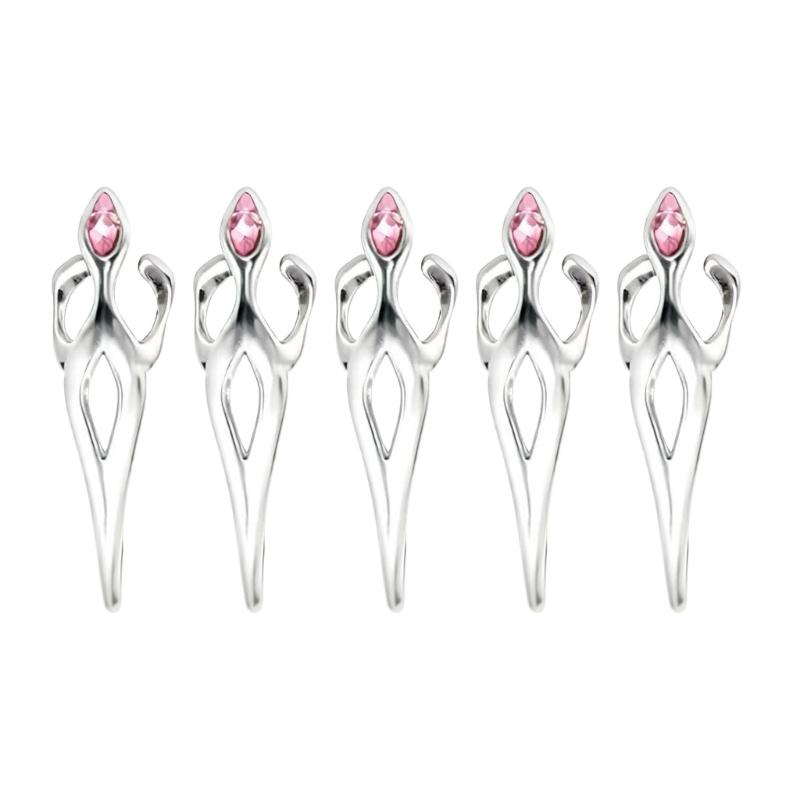 5 шт. Субкультура Готика Панк Дизайн Наконечник на палец Кольцо для Мужчин и Женщин Доспехи Кольцо на ноготь Нейтральный Сплав Миноритарное Кольцо на палец