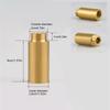 Pack Of 2 Brass Tap Extension 1/2 Inch 40mm Brass Tap Extension Thread Fitting for Drinking Water & Heating Installation
