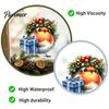 Glass Door Decorative Scenes Christmas Bird Static Window Sticker, Cute Watercolor Stickers with Wreath And Gift Box, PVC Festival Atmosphere