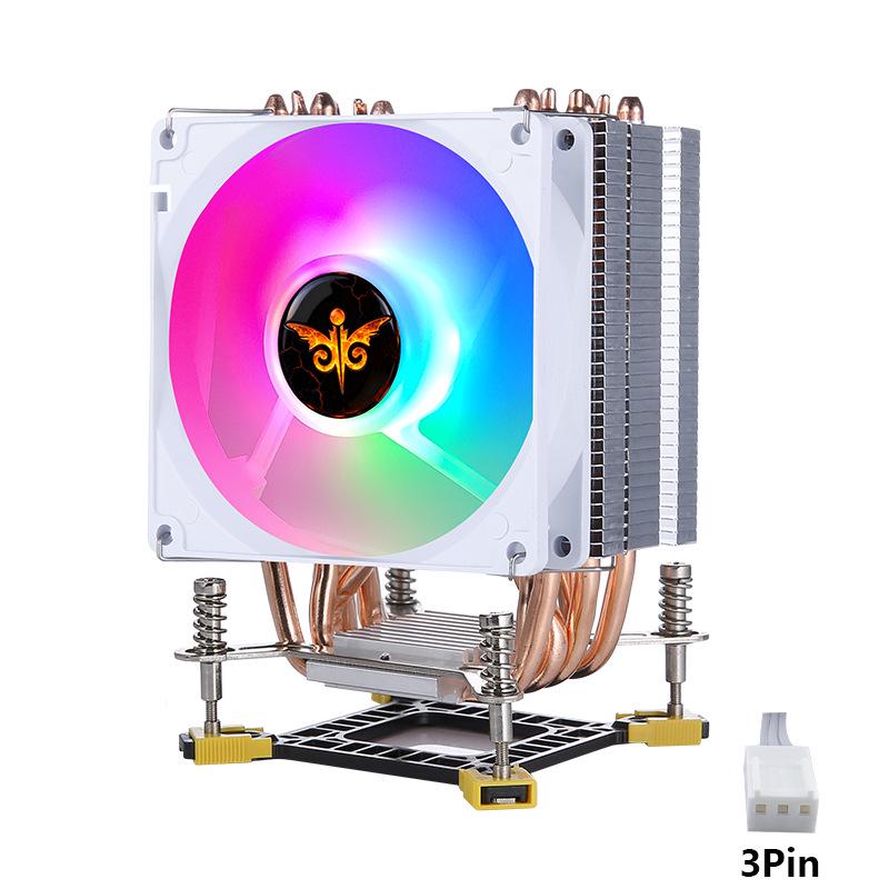 6-Copper Tube CPU Cooler, 9cm Single Tower, Silent PWM, Compatible with 1851, 1200, 115X, 1700 Intel Motherboards.