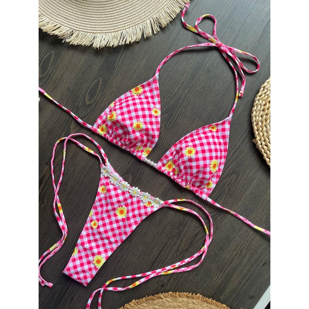 Micro-Bikinis 2026 Sexy Damen Badeanzug Bademode Damen Tanga Bikini-Set Biquini Badeanzug Druck Badeanzüge Strandmode
