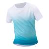 Herren Multi-Color Farbverlauf Atmungsaktiv Kurzarm Bequem Rundhals Sport Laufen T-Shirt Modisches Jugend Top