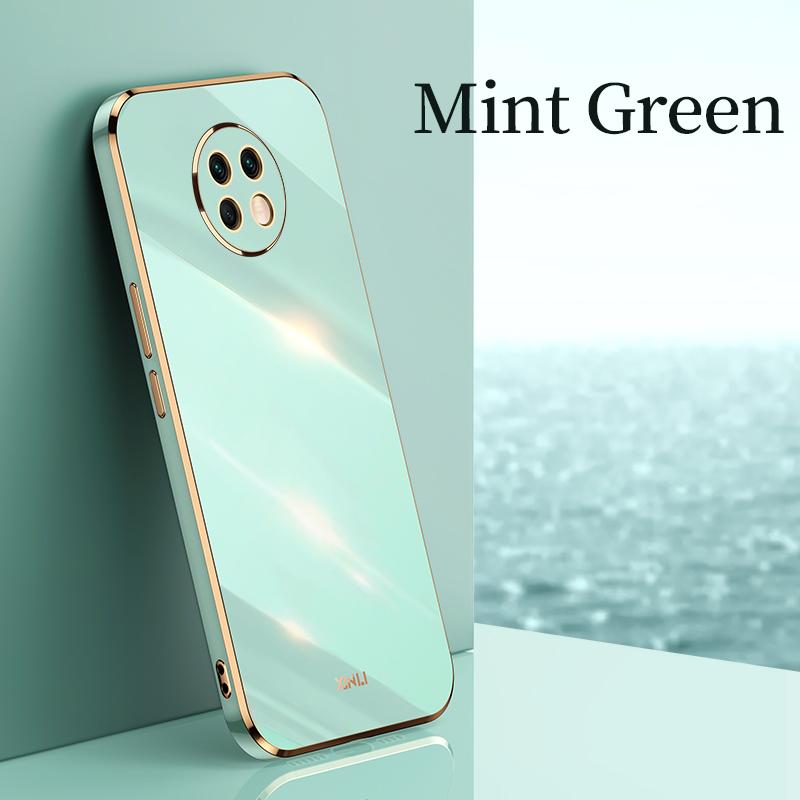 Pokovený čtvercový držák prstenu na prst pouzdro na telefon pro Xiaomi Redmi note 9T 9 T redmi9T note9 T Nfc Luxusní měkký silikonový kryt se stojánkem