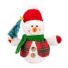 Christmas Plush Snowman Doll Tabletop Decoration Lighted Small Snowman Ornament for Winter Home Kitchen Mantel