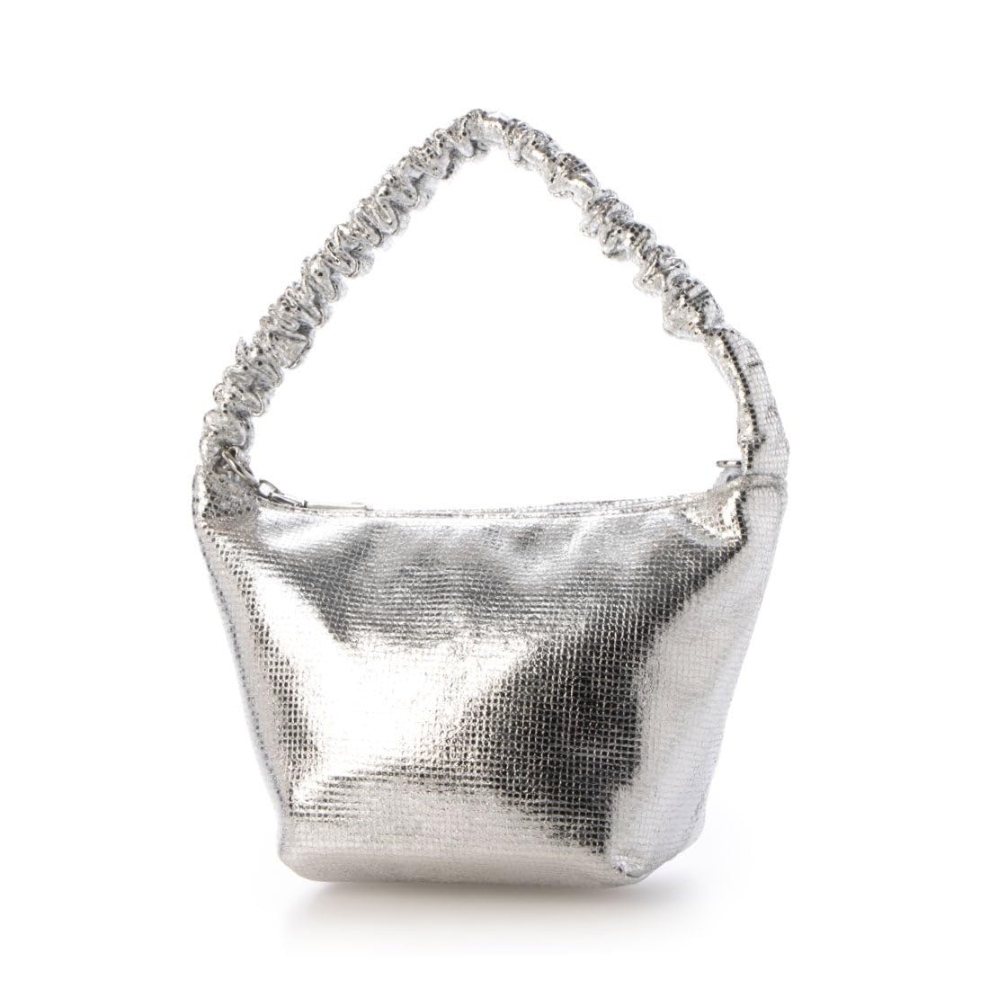 

Kash Kash Gathered Handle Metallic 2-Way Mini Shoulder Bag 10-00-00760 Women s Silver