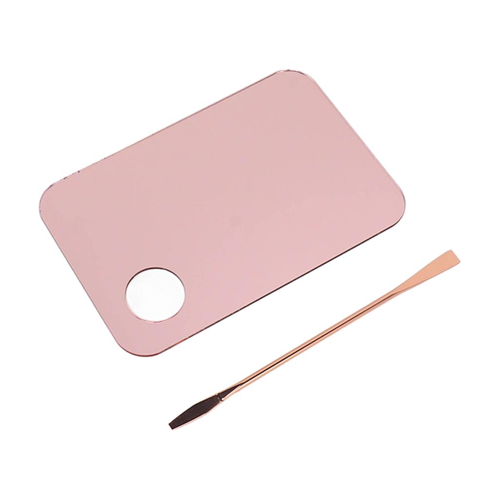 Rose Gold Foundation Mixing Tray Spatula Set Foundation Holder Plate Makeup Nail Art Palette