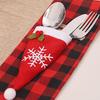 4Pcs Christmas Hat Cutter and Fork Set Hat Storage Tool Christmas Ornament Decorations for Home Xmas Home