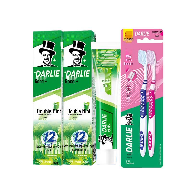 

Darlie Double Mint Forest Fresh Toothpaste & Toothbrush Set