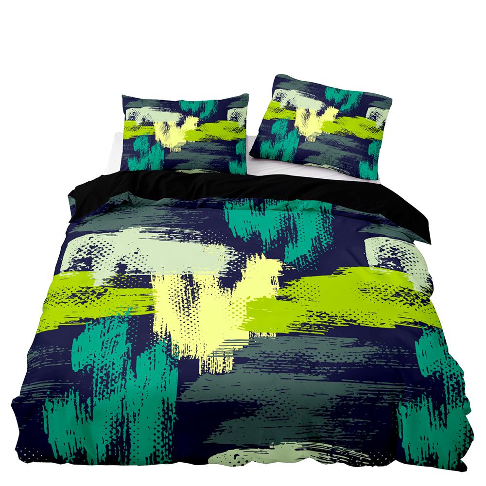 Abstract Duvet Cover King/Queen Size Modern Gothic Simple Strokes Face Bedding Set Abstraction Art 2/3PCS Polyester Quilt Cover