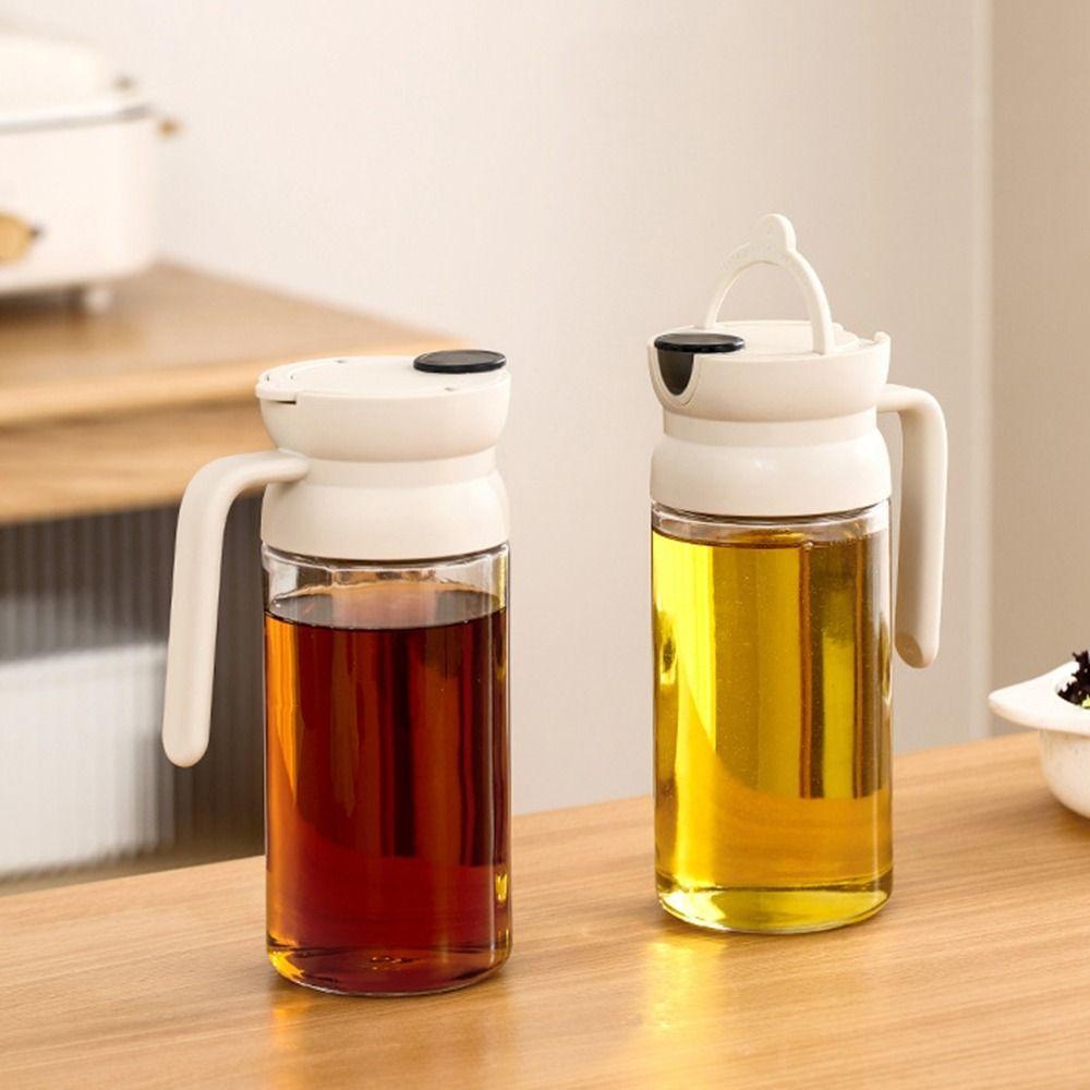 600ML Glass Oil Bottle Large Capacity Soy Sauce Dispenser Practical Vinegar Container Restaurant