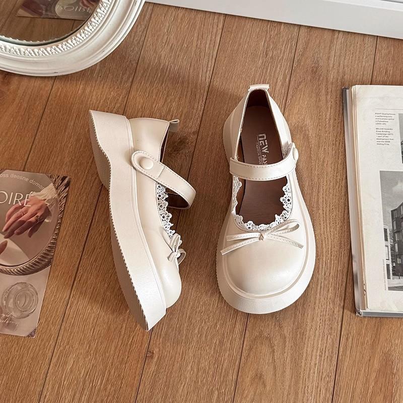 Retro French casual small leather shoes women's new spring and summer fashion versatile with skirt Mary Jane shoes jk single shoes