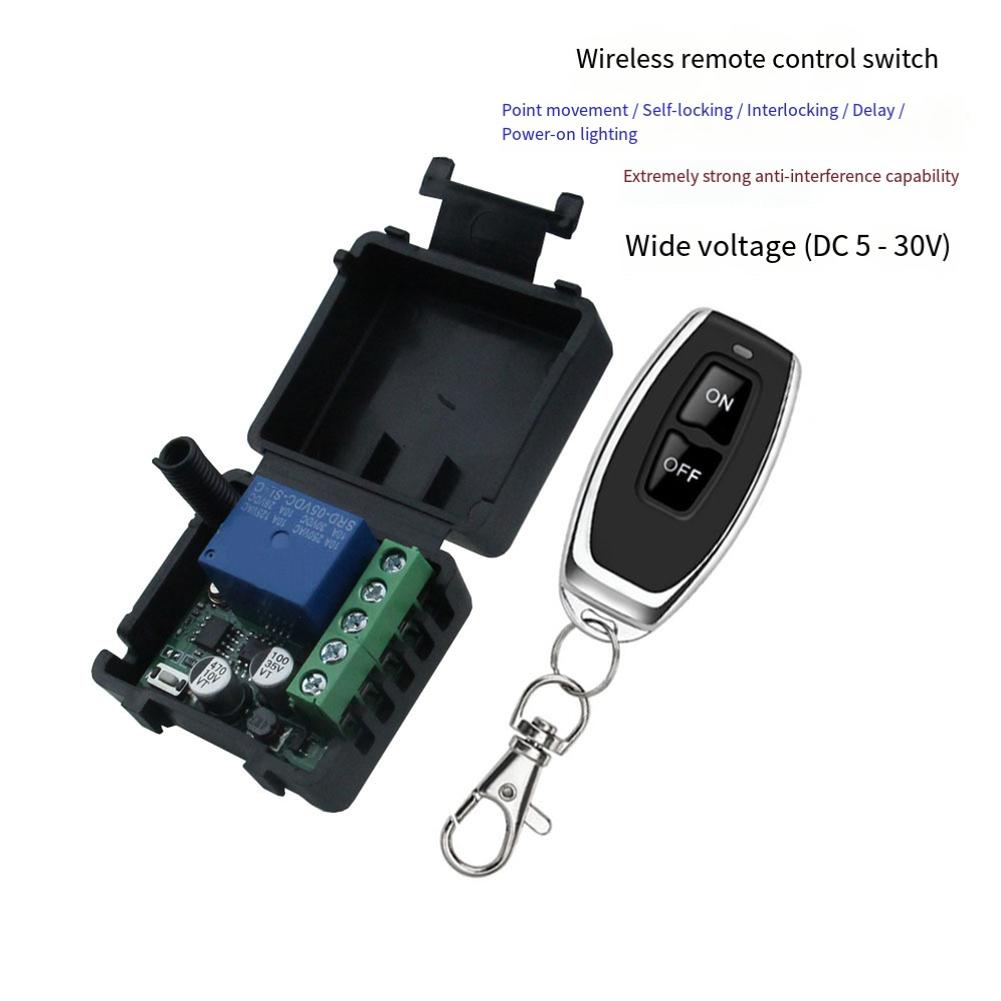 Wireless Remote Control Switch 1 Channel DC5 24V RF 433MHz Transmitter with High Security Code System and Wide Signal Range