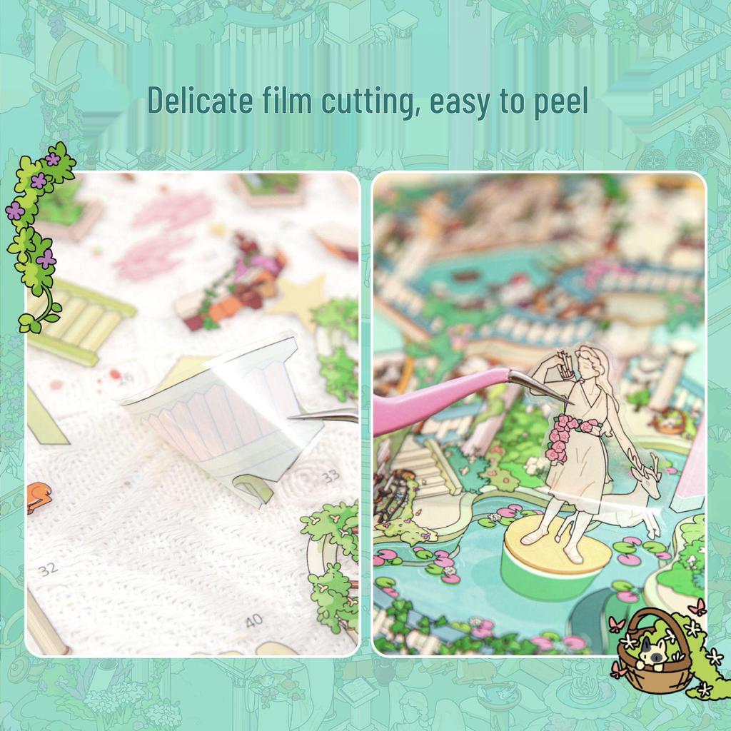 European Garden 3D Diorama Stickers - Kaleidoscope Vol. 3 for Stress Relief & Journaling