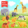 Large Particle Building Blocks Animal Scene Series Zoo World Tigier Lion Giraffe Whale Deer Bricks Toys  For Kids Christmas Gift