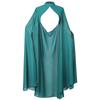 Multicolor Chiffon Gothic Cape: Long Wedding & Halloween Shawl for Women