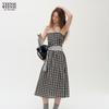 Teenie Weenie Women's 2026 Summer Plaid A-Line Long Dress