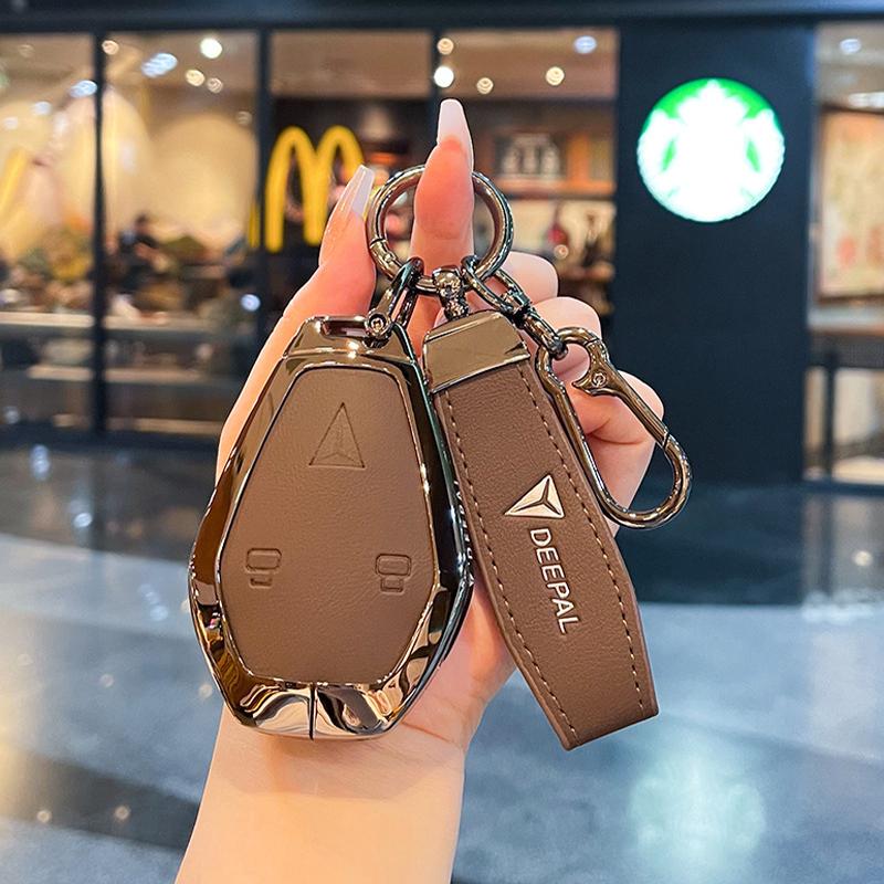 Zinc Alloy Metal Silica Gel Car Key Case Cover Shell for 2026 Deepal SL03 S07 G318 L07 S05 S09 Key Ring Keychain Bag Accessories