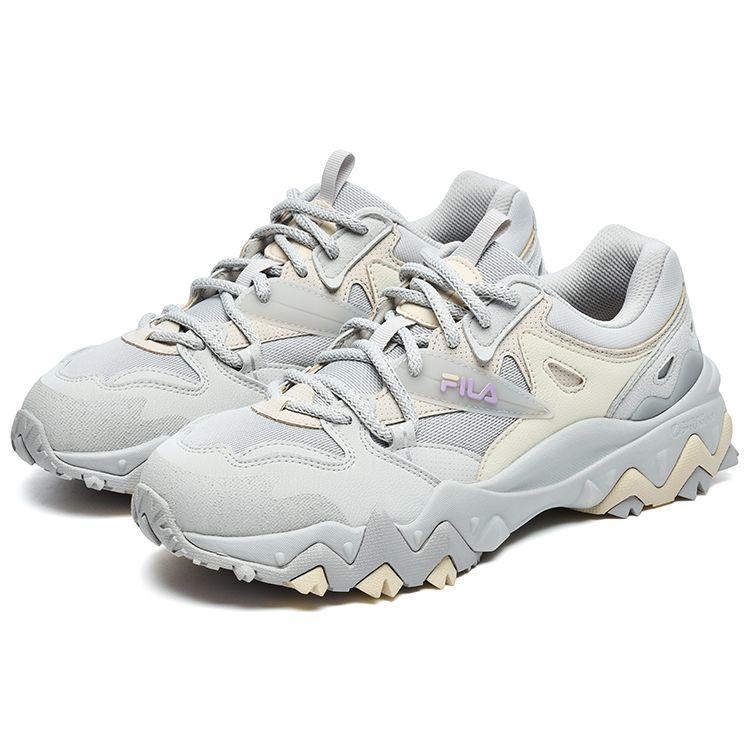 Fila Oakmont 2 Fabric Synthetic Leather TPU Trendy Outdoor Retro Sports Low-Top Lifestyle Casual Shoes Women Sneaker Gray F12W242113FAV