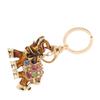 Keychain Exquisite RhinestoneEncrusted Elephant Car Bag Pendant for Girl Birthday Gift(Dark Brown )