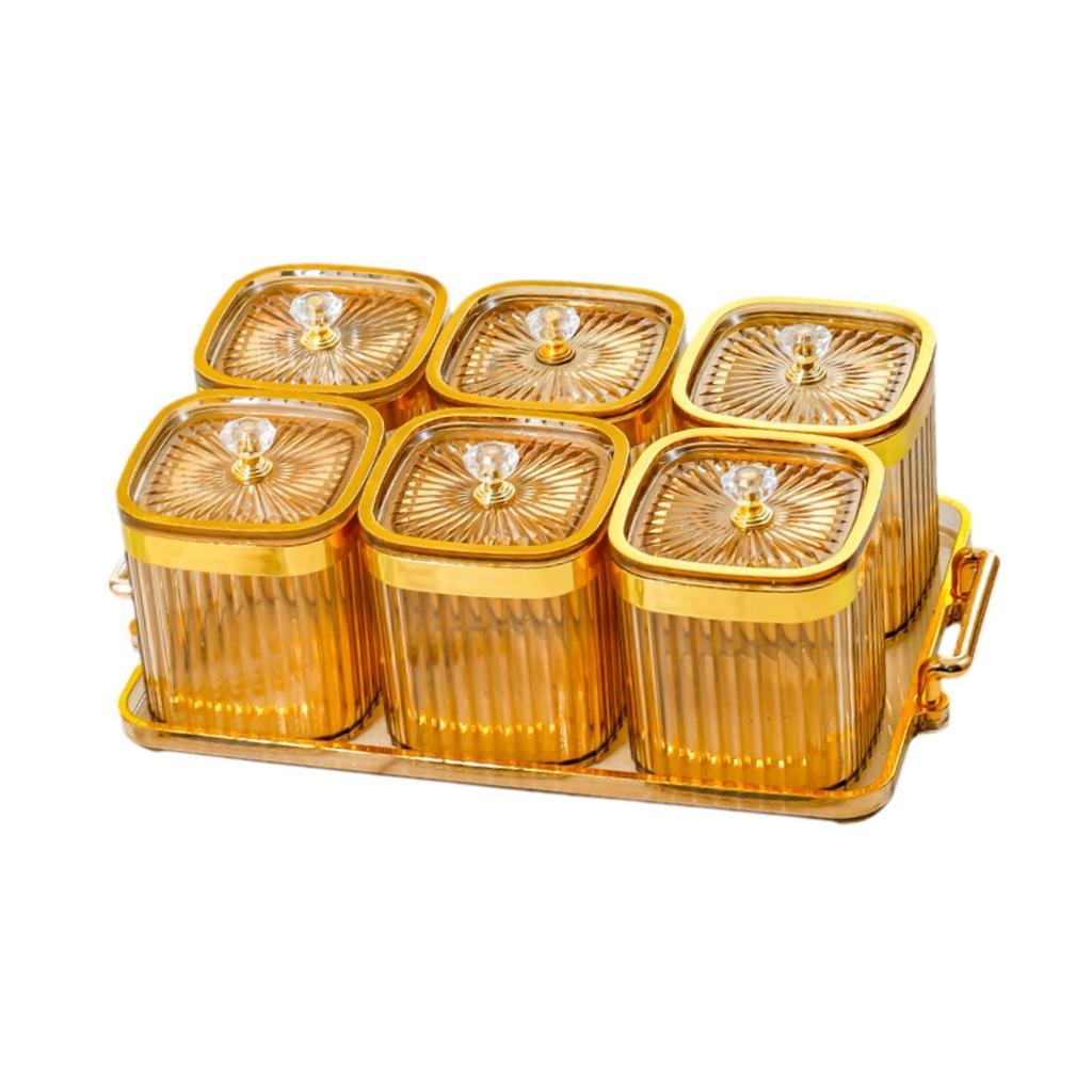 Multipurpose Dried Fruit Snack Serving Plate Luxury Divided Serving Platter for Living Room Party Kitchen Home Dining Room