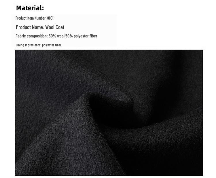 Men's Wool Blend Lapel Jacket for Middle-Aged and Elderly - Spring/Autumn Casual Outerwear