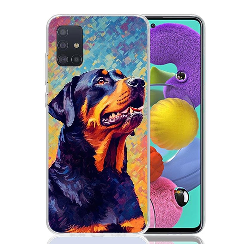 Rottweiler Dog Rottie Phone Case For Samsung Galaxy A52 A32 A22 A12 A02S A50S A30S A51 A31 AA71 Note 20 Ultra 10 S10 Plus Galaxy