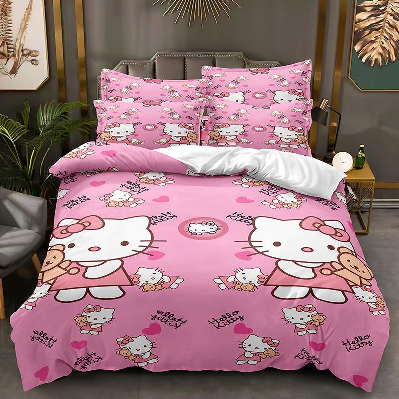 

Printed Quilt Cover Pillowcase 3D Digital Printing Three-Piece Set 90*190