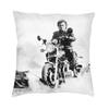 Johnny Hallyday Pillow Home Decor Fashion French Rock Singer Cushions for Sofa Square Pillowcase
