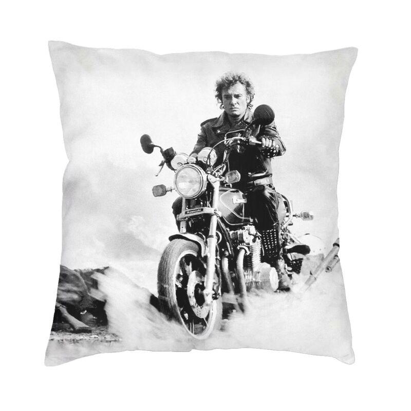 Johnny Hallyday Pillow Home Decor Fashion French Rock Singer Cushions for Sofa Square Pillowcase