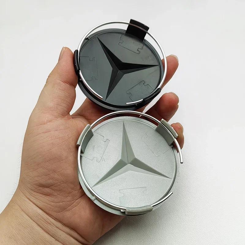 Car Sticker 4pcs 75mm Car Wheel Center Caps Hub Caps For Mercedes Benz A B C E S GLA GLB GLC GLE GLK CLS R W205 W253 W177 W213 A