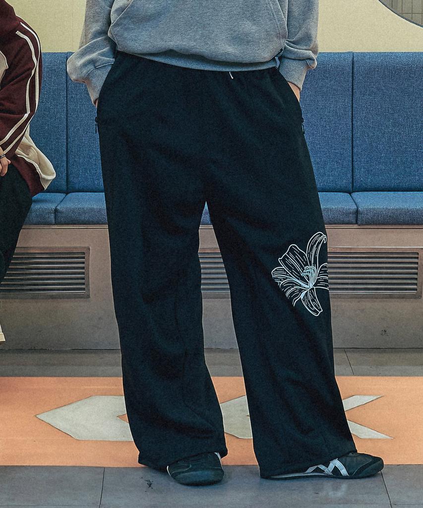 ELIMENO El Hyacinth Cut-Out Taping Track Pants 2 Colors