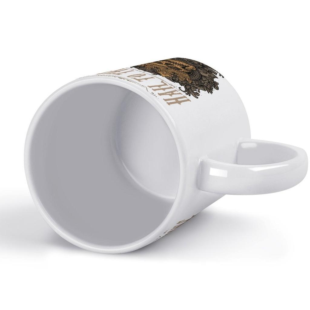 11oz Weiße Keramiktasse mit glattem Griff und beidseitig bedruckter Beschichtung, ideal für Kaffee, Tee und die tägliche Trinkpause