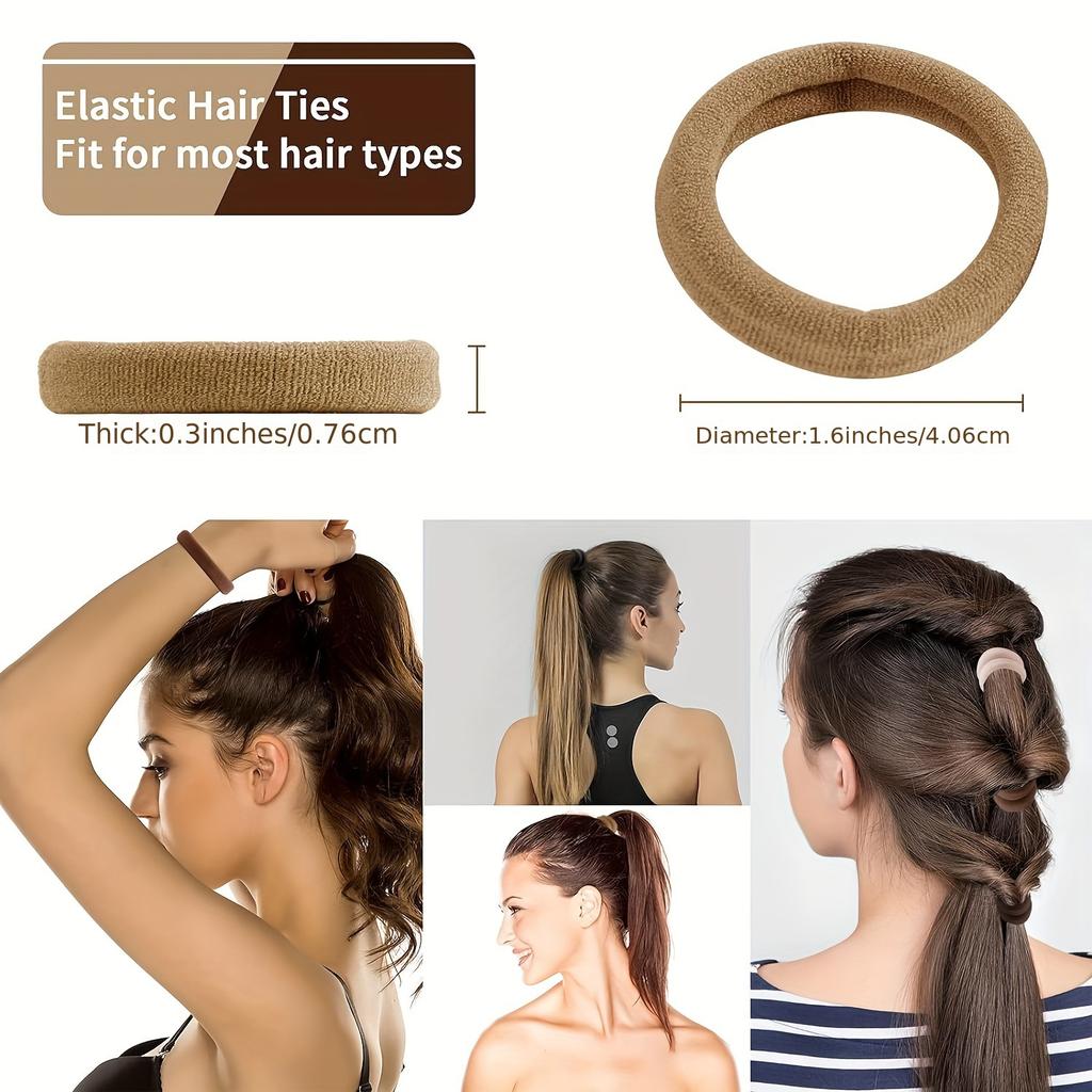100pcs Hair Bands for Women Girls High Elastic Rubber Band Hair Ties Ponytail Holder Scrunchies Accessorie