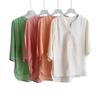 Summer  Blouse T-shirt Short-sleeved  Middle-aged Mother Wear Loose Plus Size Casual Bottoming Shirt Women