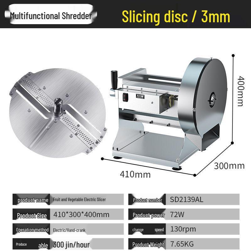 Electric Vegetable & Lemon Slicer: Fully Automatic & Manual Potato Cutter
