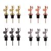 Automatic Closing Wine Pour Spouts 3Pcs Nonrust Steel Oil Dispenser For Kitchens Bar Universal Fit Drip Cover