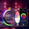 WiFi Smart Candle Light with Alexa Voice Control, RGBCW Table Lamp, E14/E12 Bulb, Tuya Smart Life Compatible
