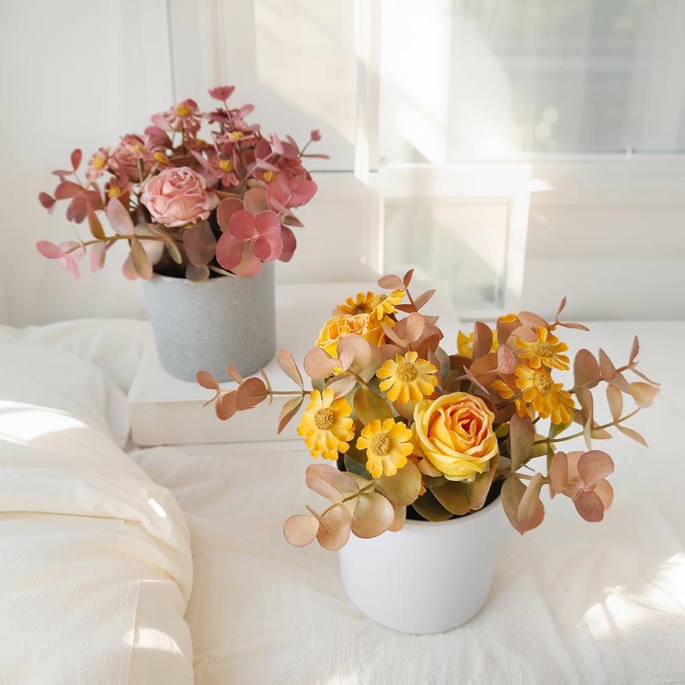 

Bubble Rose Chamomile Bonsai Artificial Tabletop Flower Decoration
